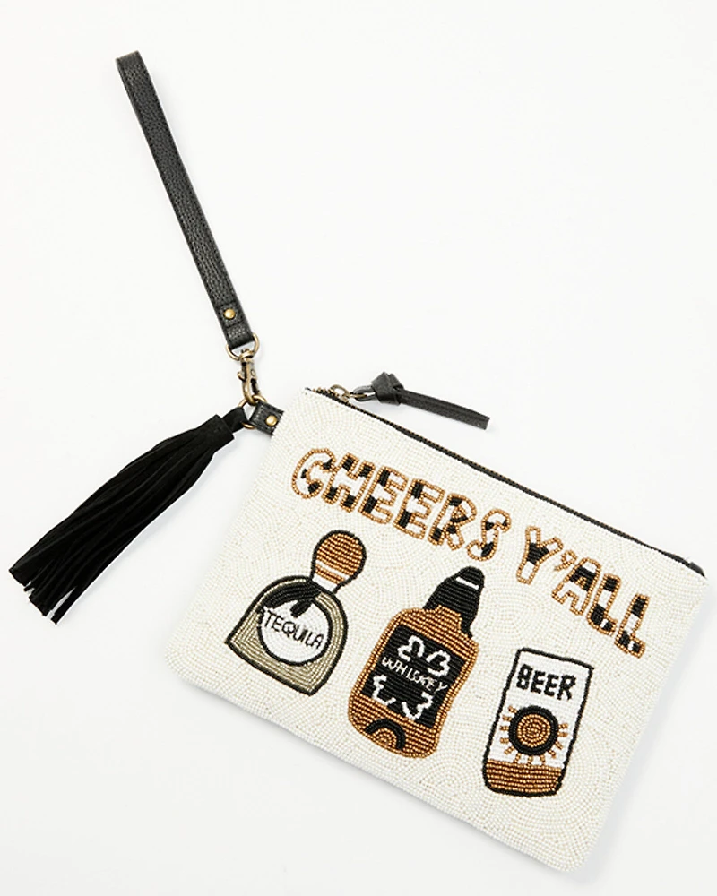 Shyanne Women's Beaded Cheers Y'all Clutch