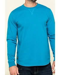 Hawx Men's Teal Sleeve Logo Long Work T-Shirt