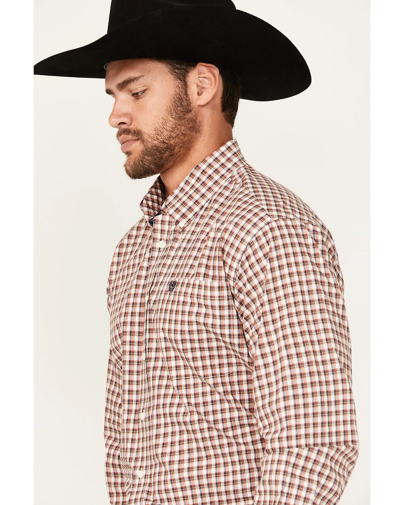 Cinch Men's Plaid Print Long Sleeve Button-Down Western Shirt