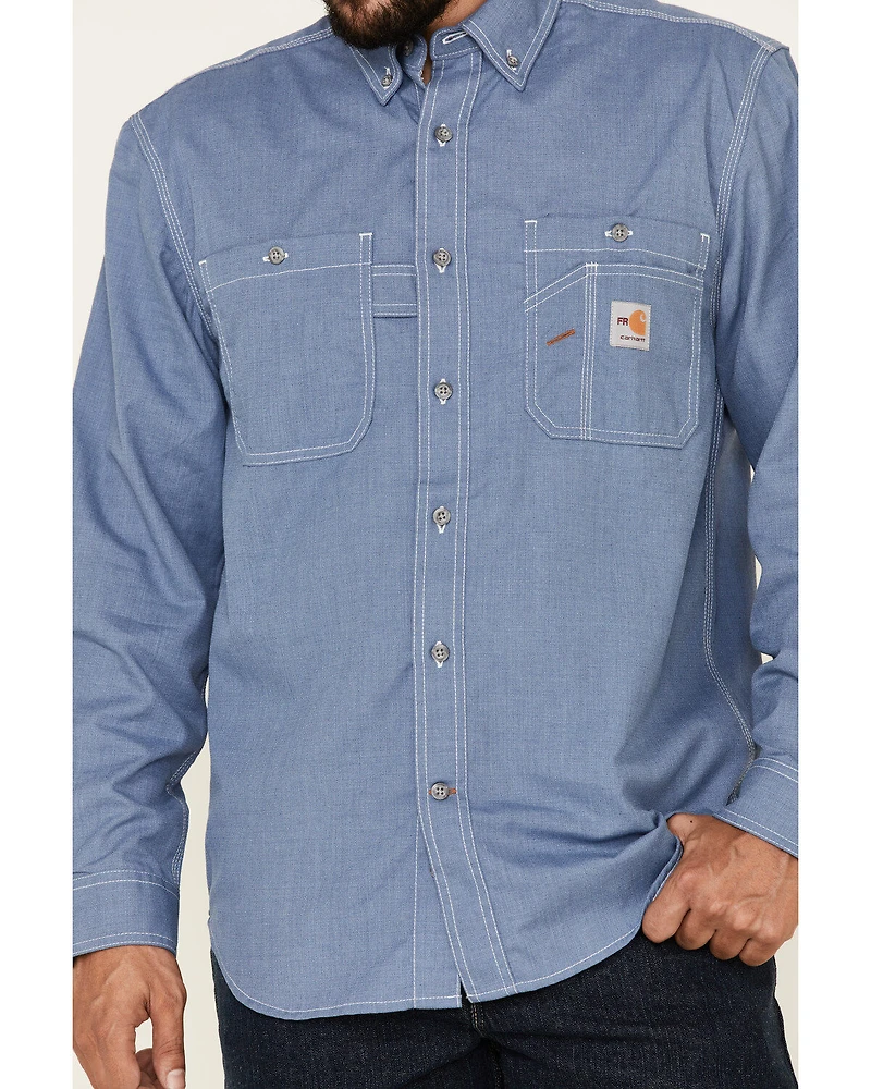 Carhartt Men's FR Force Lightweight Performance Woven Long Sleeve Work Shirt