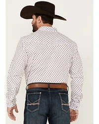 Wrangler 20x Men's Geo Medallion Print Long Sleeve Pearl Snap Western Shirt