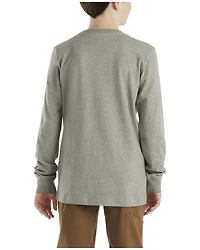 Carhartt Boys' Logo Long Sleeve Pocket T-Shirt
