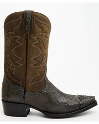 Dan Post Men's 12" Exotic Ostrich Western Boots - Snip Toe