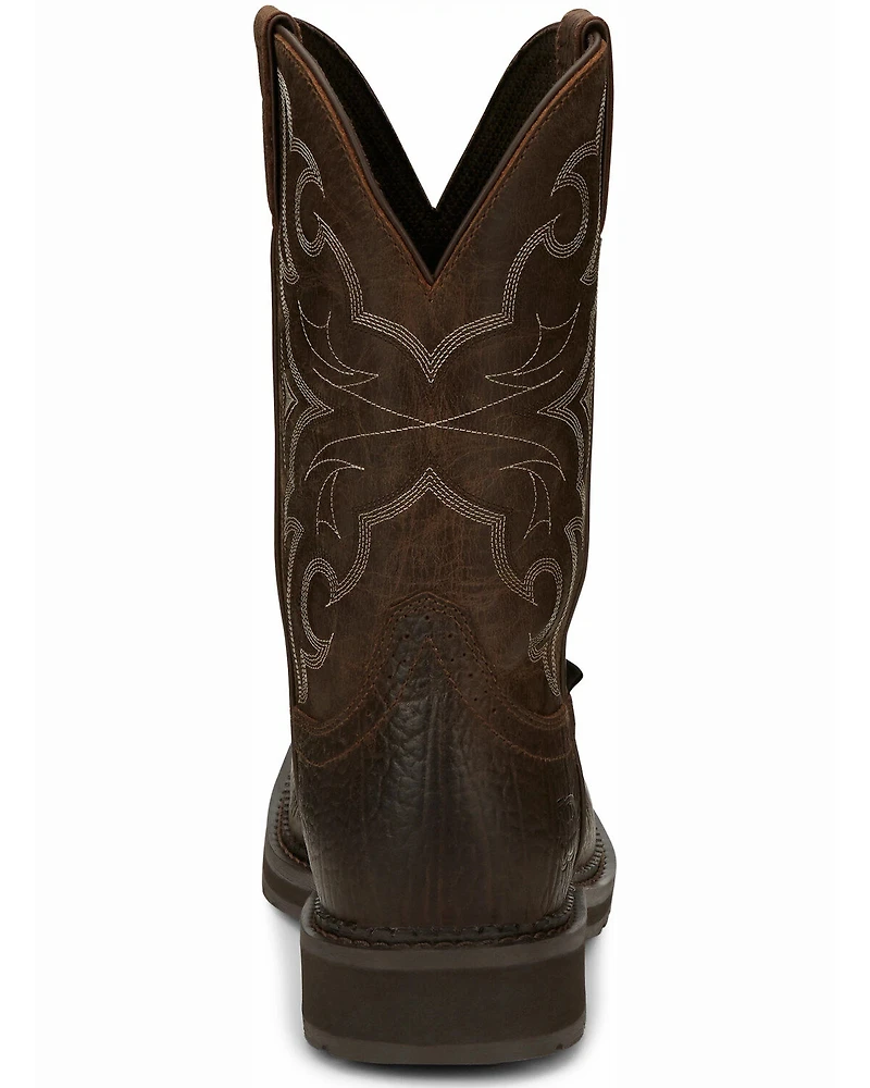 Justin Men's Amarillo Cactus Western Work Boots - Steel Toe