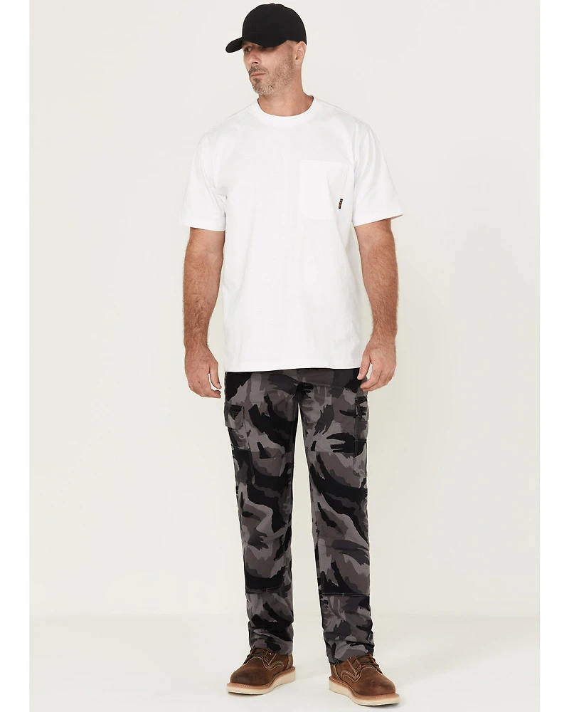 Lucky Brand Workwear Men's Camo Print Broken Canvas Cargo Work Pants