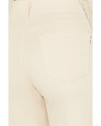Dear John Women's Holly High Rise Cuffed Straight Stretch Denim Jeans