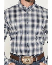 Cody James Men's Tennessee Trail Plaid Print Long Sleeve Button-Down Stretch Western Shirt
