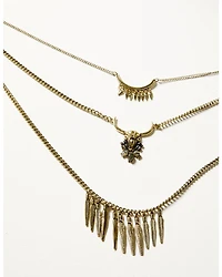 Shyanne Women's Soleil Steer Head Layered Necklace