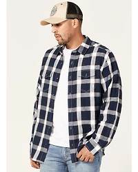 Brothers and Sons Men's Large Plaid Print Long Sleeve Button Down Western Shirt