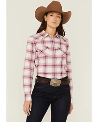 Kimes Ranch Women's Matadora Plaid Print Long Sleeve Western Snap Shirt
