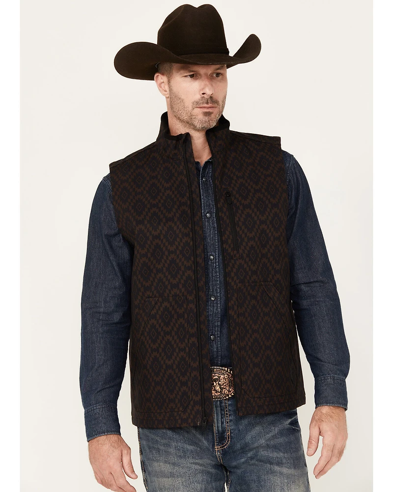 RANK 45® Men's Southwestern Print Softshell Vest
