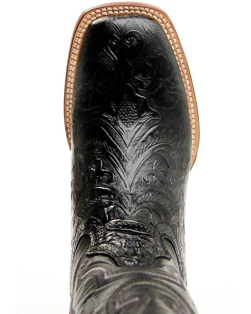 Tanner Mark Women's Mendocino Tooled Western Boots - Broad Square Toe