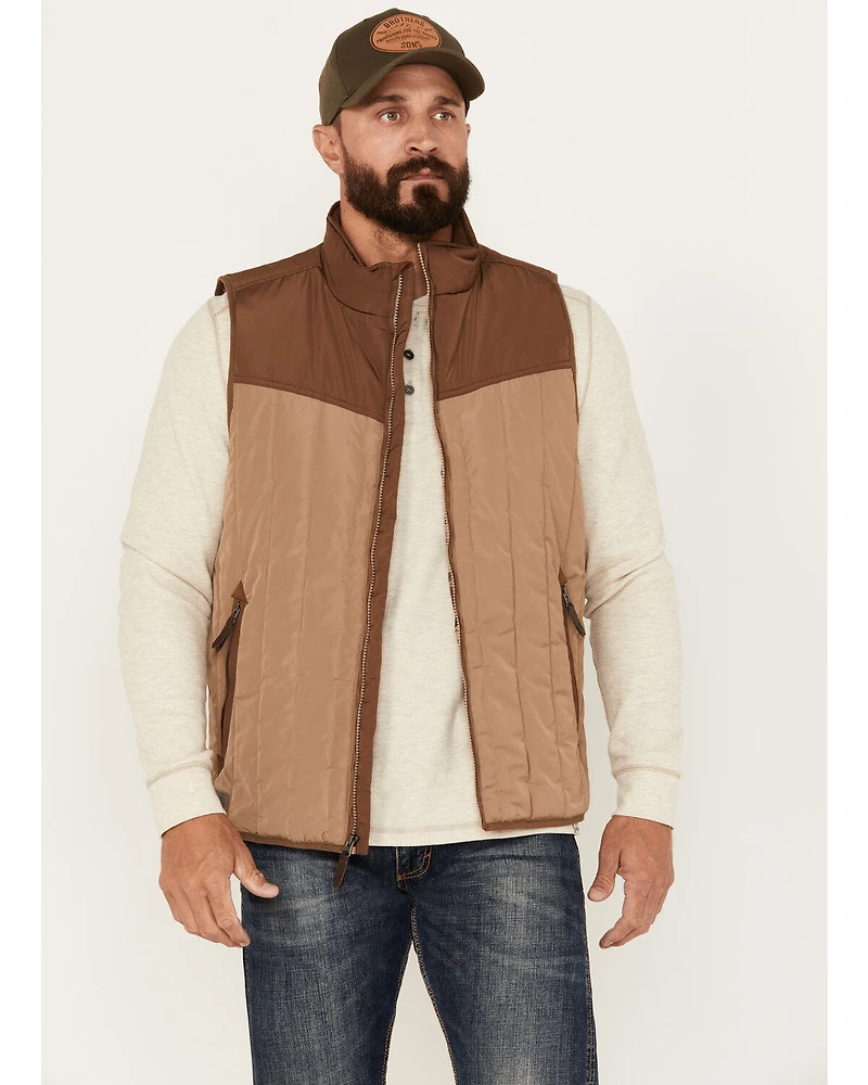Moonshine Spirit Men's Southwestern Print Lined Puffer Vest