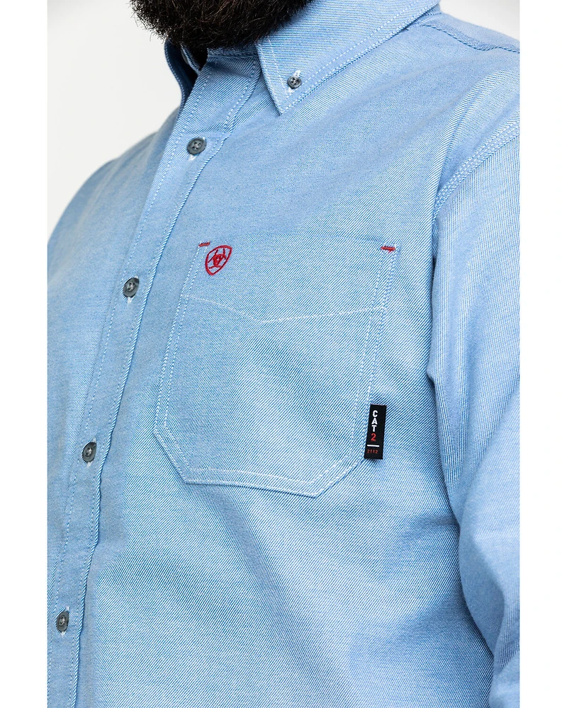 Ariat Men's FR Solid Durastretch Long Sleeve Work Shirt - Big