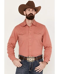 Wrangler Retro Men's Premium Solid Long Sleeve Snap Western Shirt