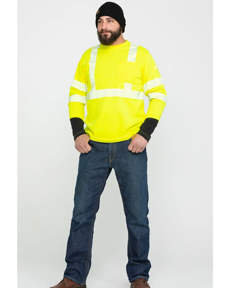 Ariat Men's FR Crew Hi-Vis Long Sleeve Work Shirt - Big