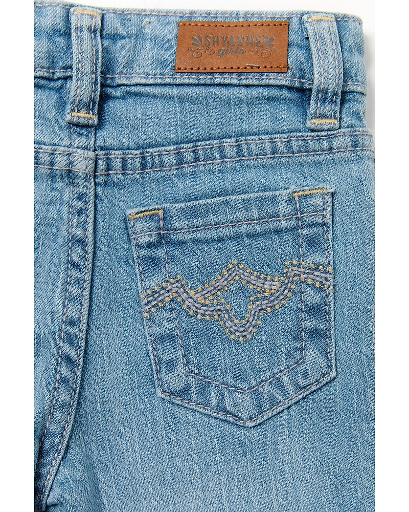 Shyanne Toddler Girls' Light Wash Straight Riding Jeans