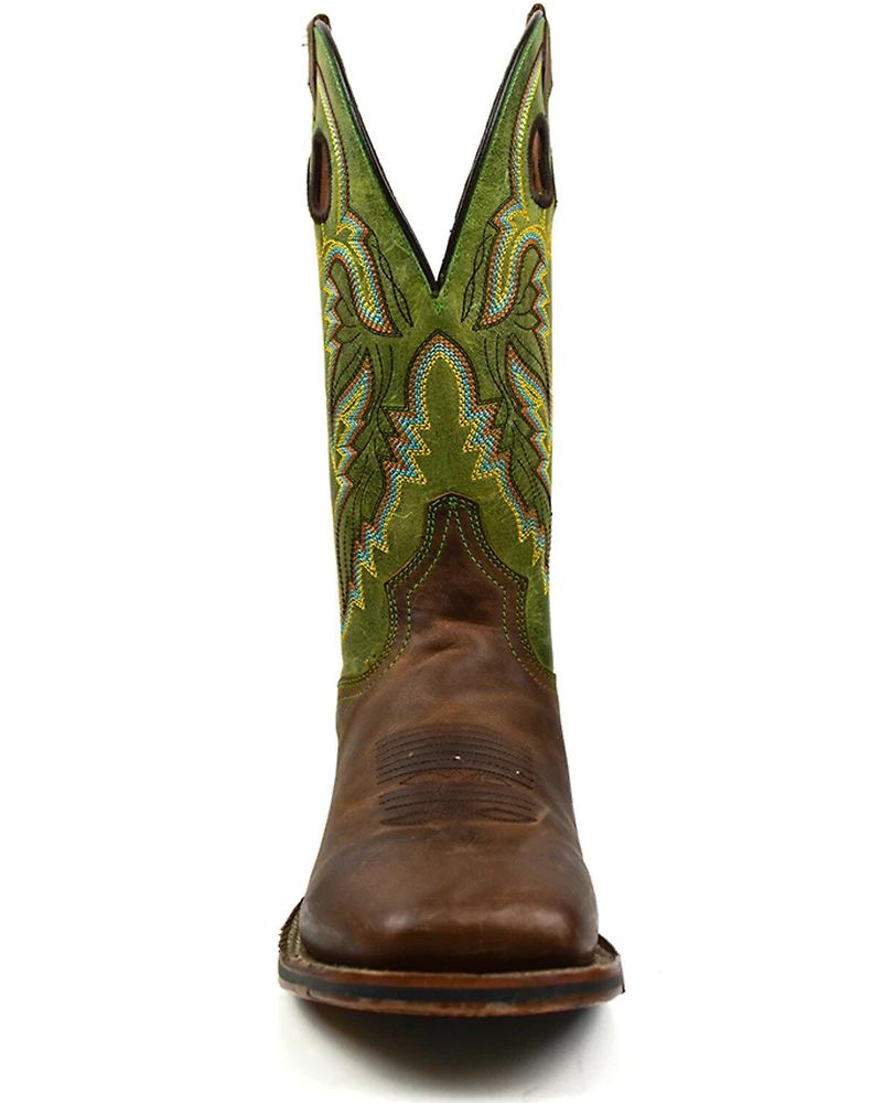 Dan Post Men's Leon Crazy Horse Performance Leather Western Boot - Broad Square Toe