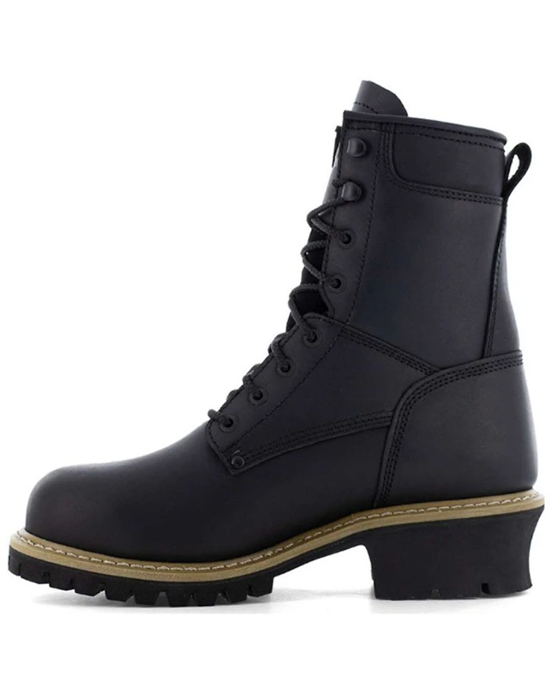 Frye Men's 8" Lace-Up Waterproof Logger Work Boots - Steel Toe