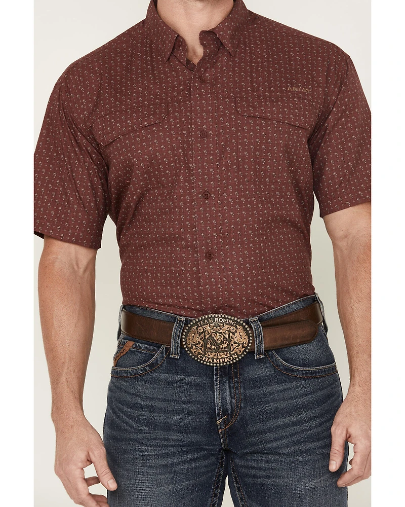 Ariat Men's VentTEK Outbound Printed Short Sleeve Button-Down Performance Shirt