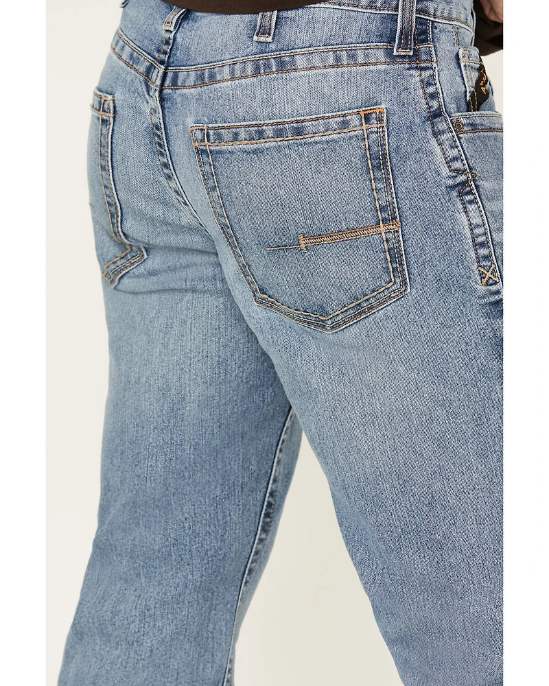 Ariat Men's Rebar M5 DuraStretch Edge Medium Wash Straight Stretch Denim Jeans
