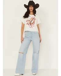 Ariat Women's Tomboy Light Wash Ultra High Rise Straight Denim Jeans