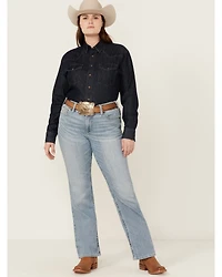 Ariat Women's Light Wash Mid Rise Kehlani Stretch Bootcut Jeans - Plus