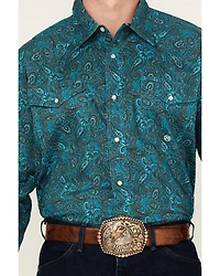 Roper Men's Amarillo Paisley Print Long Sleeve Snap Western Shirt