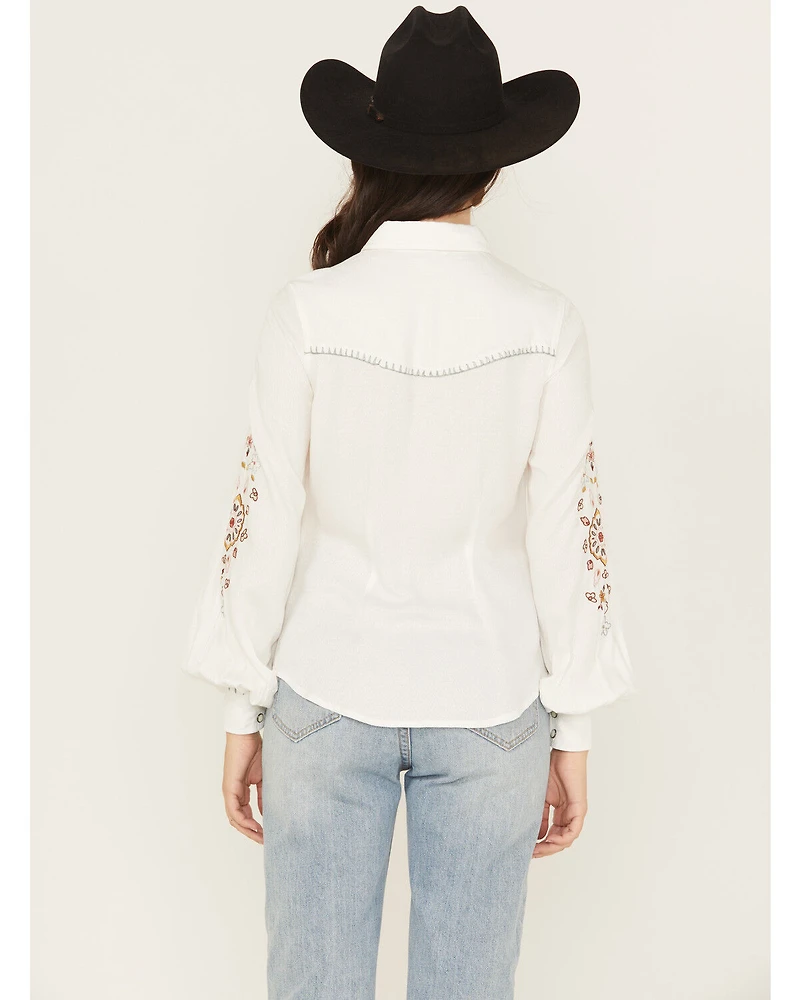 Shyanne Women's Embroidered Long Sleeve Snap Western Shirt