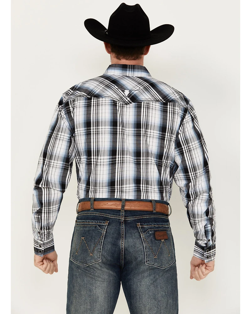 Cowboy Hardware Men's Hermosillo Plaid Print Long Sleeve Snap Western Shirt