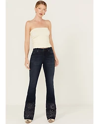 Shyanne Women's Mojave Dark Wash High Rise Stretch Bootcut Jeans