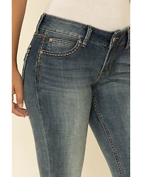 Wrangler Retro Women's Sadie Embroidered Pocket Low Rise Bootcut Jeans