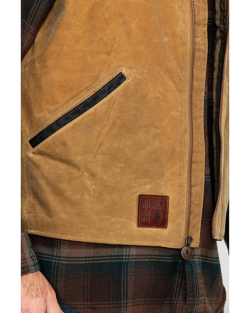 Outback Trading Co. Men's Sawbuck Oilskin Zip-Up Vest