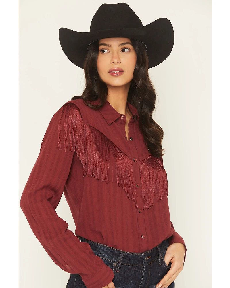 Idyllwind Women's Revive Fringe Long Sleeve Snap Crinkle Shirt
