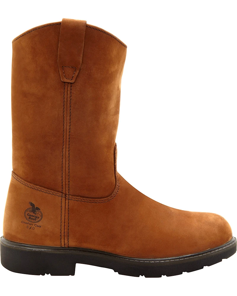 Georgia Boot Men's Wellington Pull On Work Boots - Steel Toe