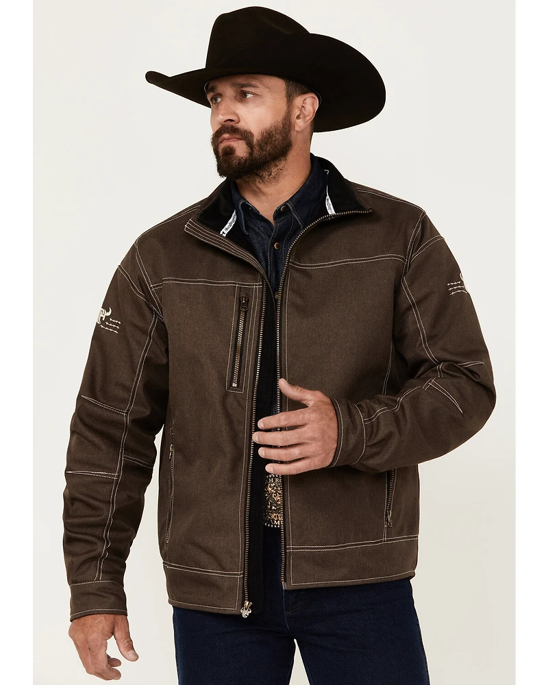 Cowboy Hardware Men's Triple Barb Logo Softshell Jacket