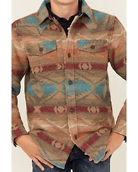 Cody James Boys' Base Camp Southwestern Print Sherpa Lined Shacket