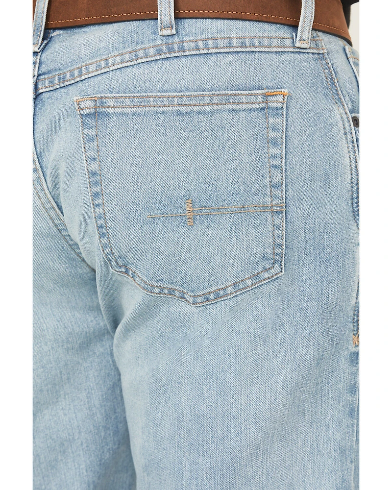 Ariat Men's Rebar M4 Light Wash Shoreline Straight Durastretch Denim Jeans