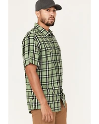 Brothers and Sons Men's Casual Plaid Short Sleeve Button Down Western Shirt