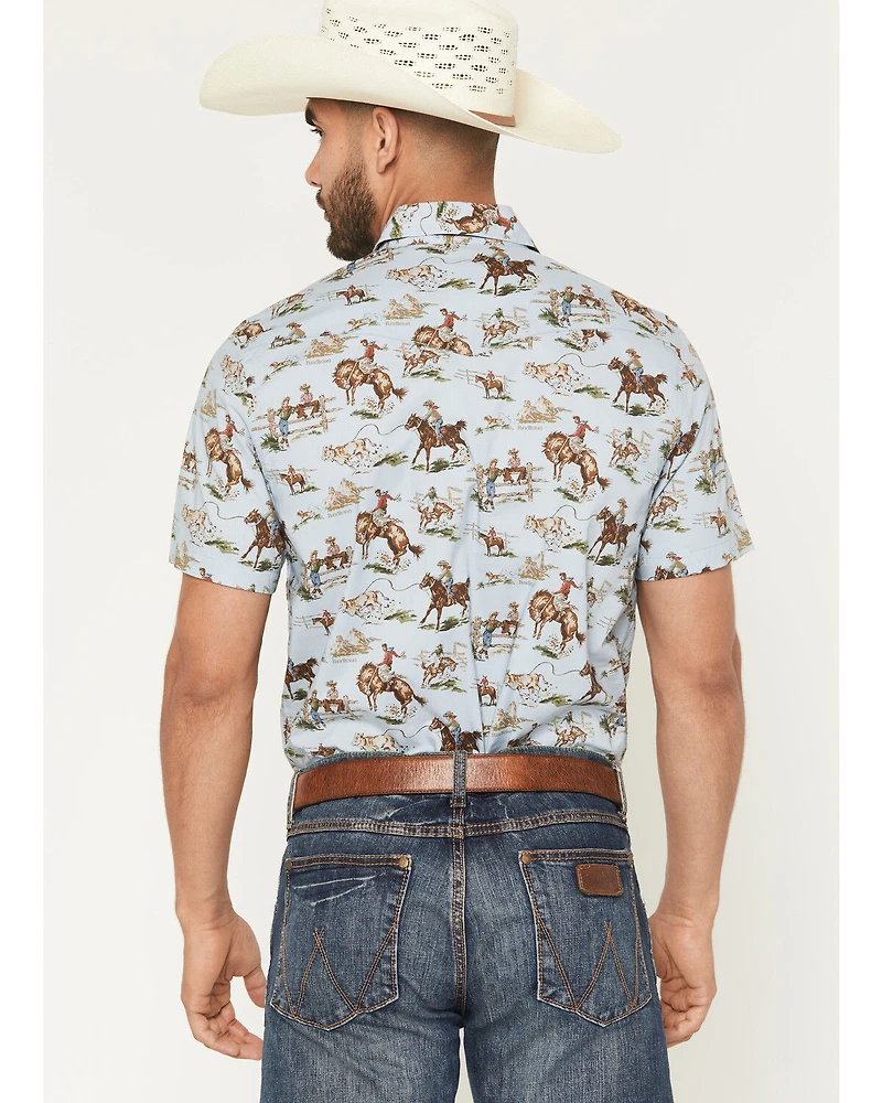 Pendleton Men's Laramie Wild Horse Print Short Sleeve Snap Western Shirt