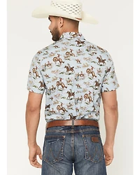 Pendleton Men's Laramie Wild Horse Print Short Sleeve Snap Western Shirt