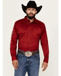Ariat Men's Boot Barn Exclusive Team Logo Twill Fitted Long Sleeve Button-Down Western Shirt
