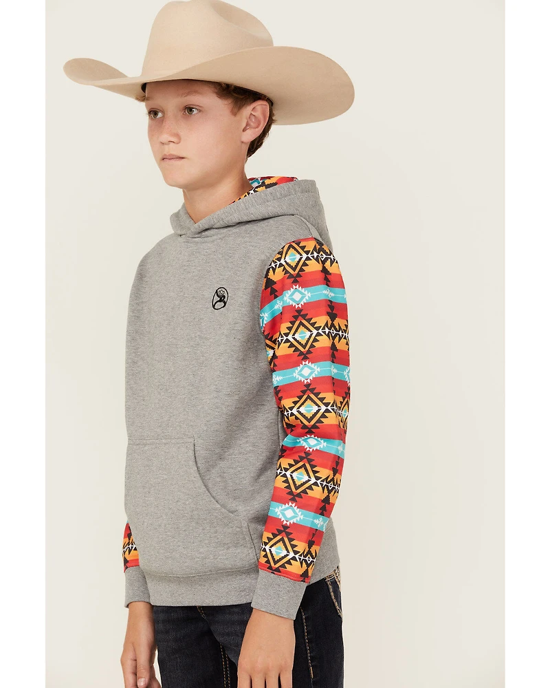 Hooey Boys' Printed Sleeve Hooded Sweatshirt