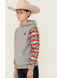 Hooey Boys' Printed Sleeve Hooded Sweatshirt