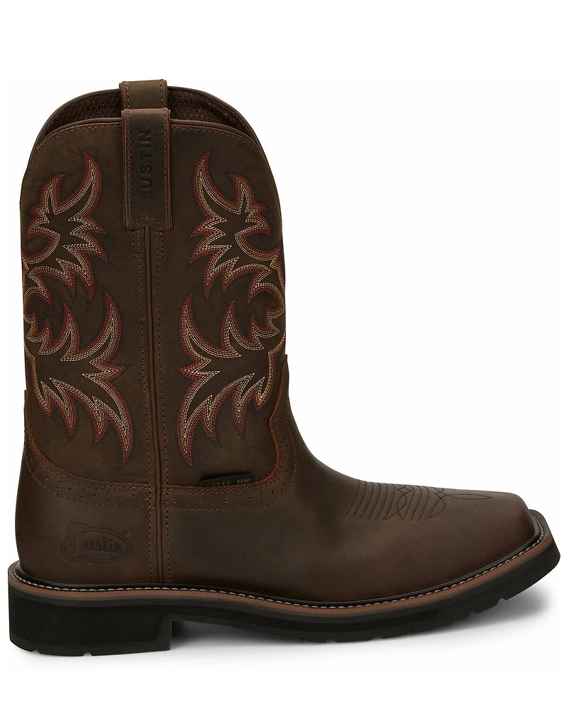Justin Men's Driller Western Work Boots - Steel Toe