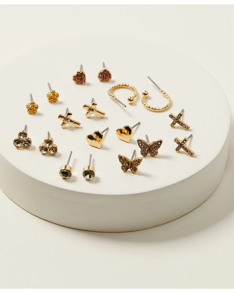 Shyanne Women's Stud Earring Set - 9 Piece
