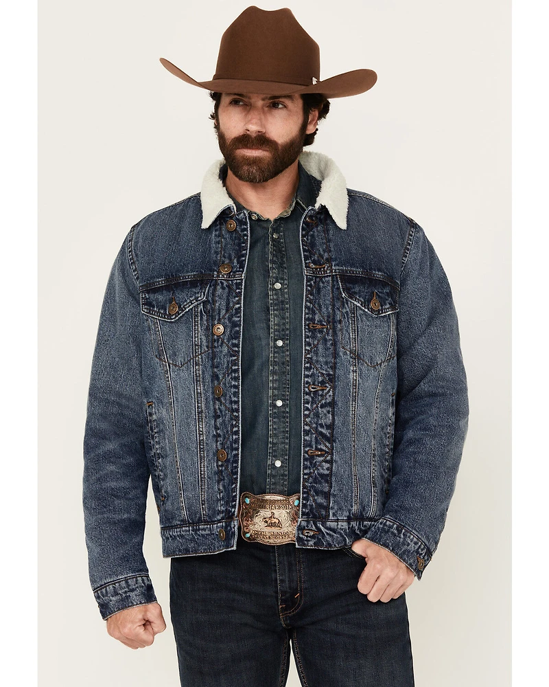 Cody James Men's Sherpa Lined Denim Jacket