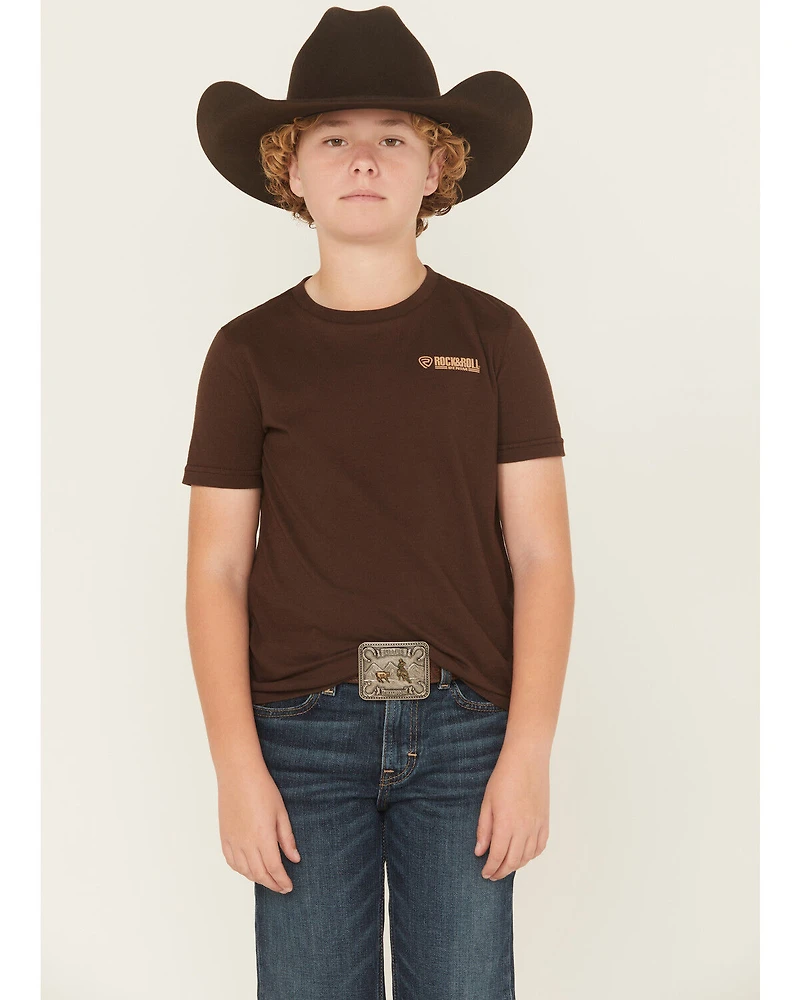 Rock & Roll Denim Boys' Bronco Rider Short Sleeve Graphic T-Shirt