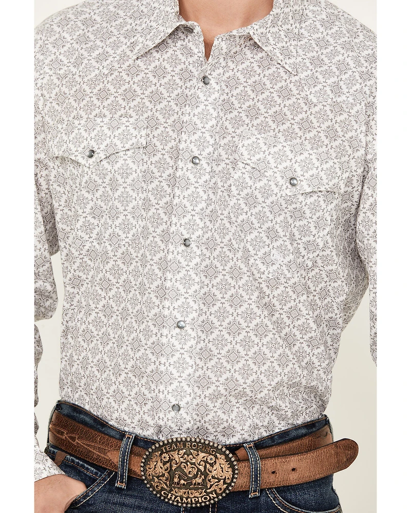 Roper Men's Amarillo Medallion Print Long Sleeve Snap Western Shirt