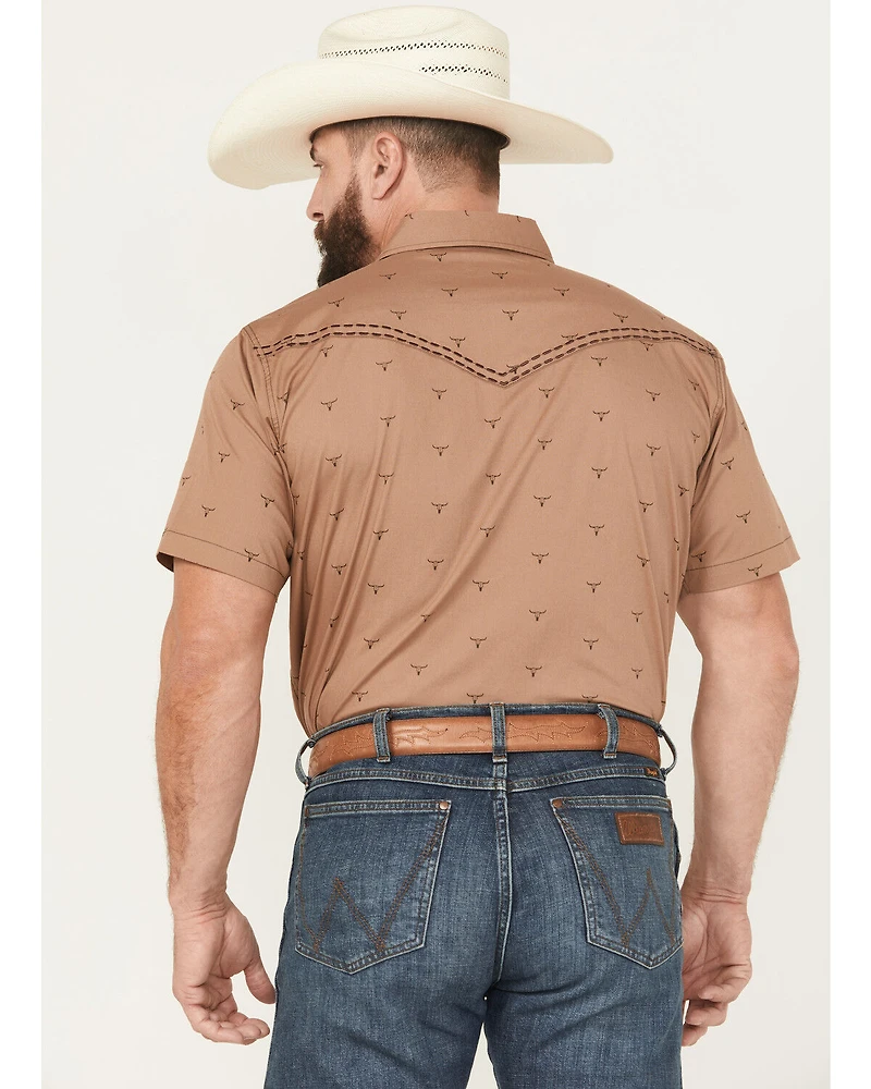 Cowboy Hardware Men's Boot Barn Exclusive Steerhead Short Sleeve Snap Stretch Western Shirt